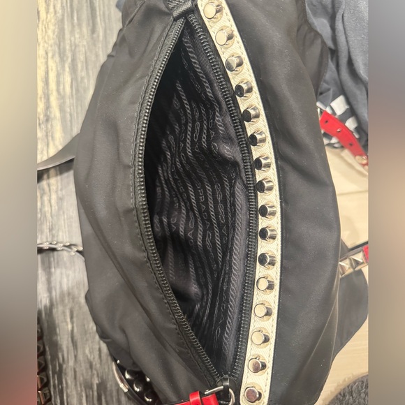 Prada Nylon Studded Messenger Bag - Picture 6 of 9